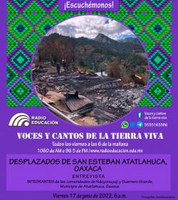 Programa 270. Desplazados de  San Esteban Atatlahuca, Oaxaca
