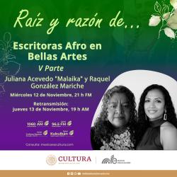 428 Escritoras Afro en Bellas Artes. V parte, 30 de agosto 2025