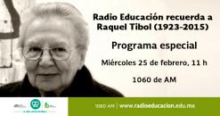 Radio Educación recuerda a Raquel Tibol