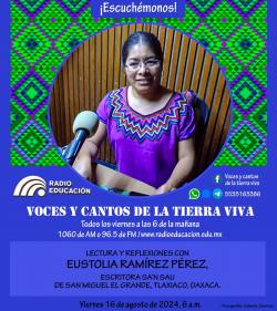 Programa 383. Lectura y reflexiones con Eustolia Ramírez Pérez