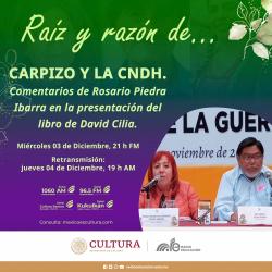431. Carpizo y la CNDH. Comentarios de Rosario Piedra Ibarra en la presentación del libro de David Cilia